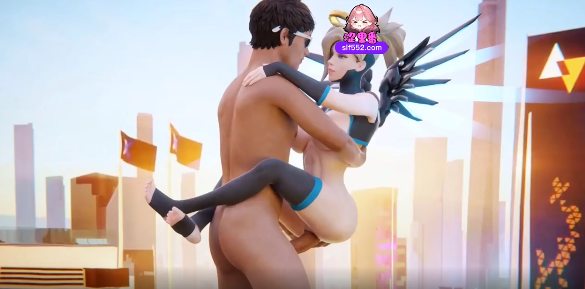 【3D同人】守望先锋天使救生员×女牛仔 双穴调教湿身高潮